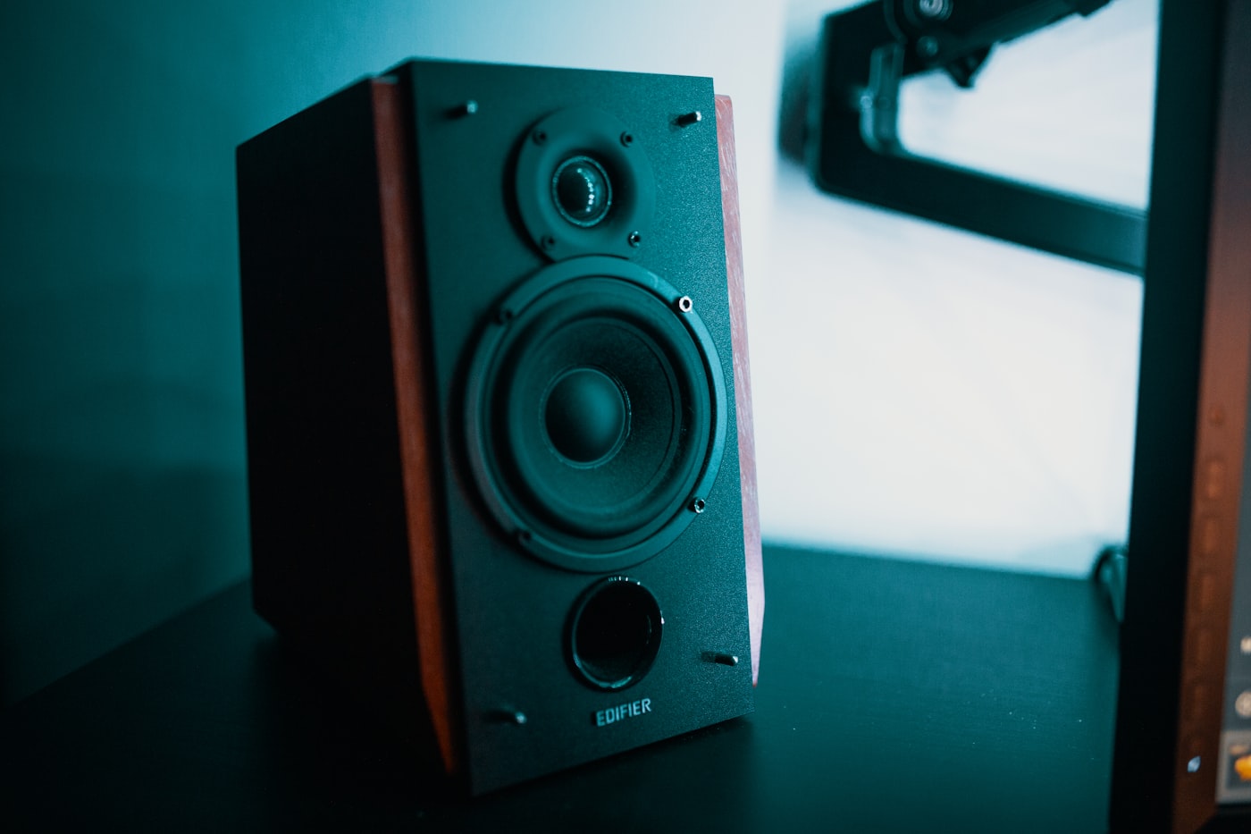 A Bluetooth bookshelf speaker at Globe Electronics
